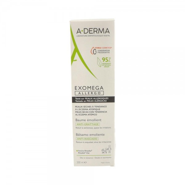 A-DERMA EXOMEGA ALLERGO BALSAMO EMOLIENTE ANTI-RASCADO...