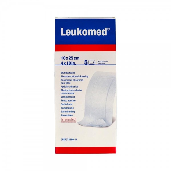 LEUKOMED APOSITO STE 10CM X 25CM 5 UN
