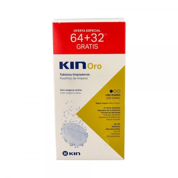 KIN ORO TABLETAS LIMPIADORAS 64+32 GRATIS